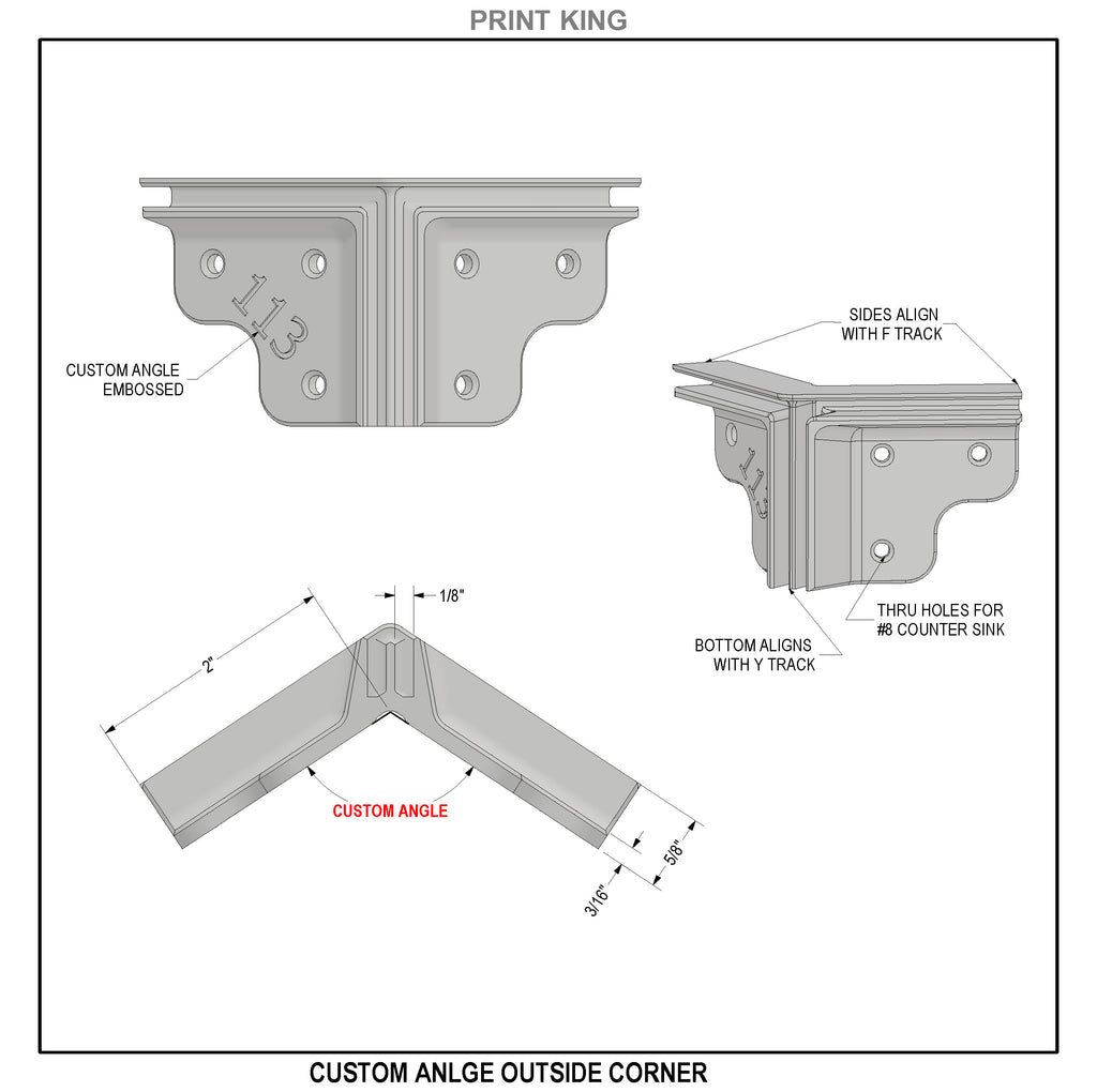 3-Way Outside SEG Corner (Custom Angle)