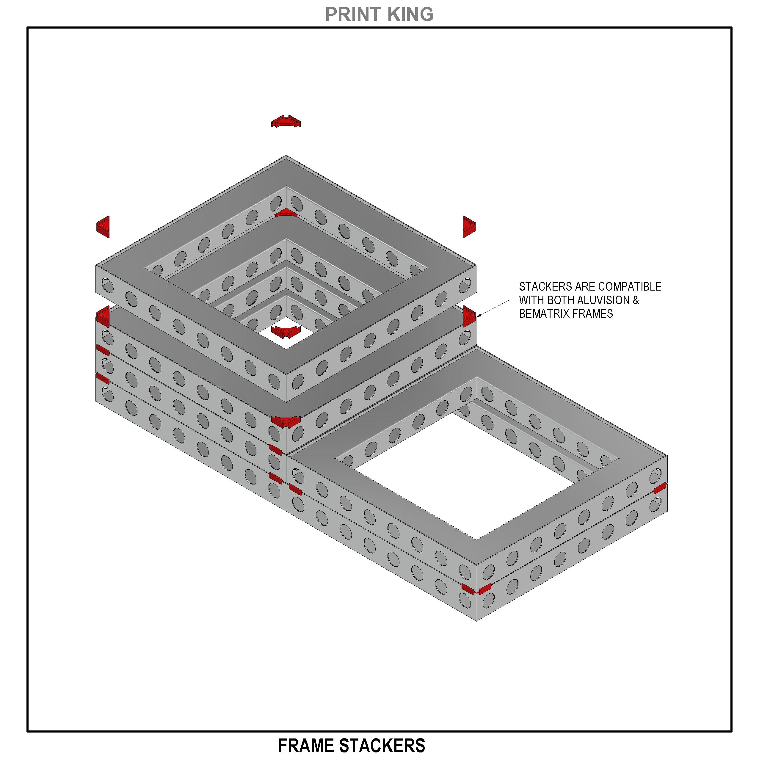 Frame Stackers (compatible with Bematrix / Aluvision)