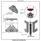 Screw-In Corner Caps (Select Bematrix or Aluvision compatible)