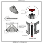Screw-In Corner Caps (Select Bematrix or Aluvision compatible)