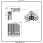 3-Way Inside Corner Connectors (F-to-W Track)